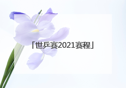 「世乒赛2021赛程」世乒赛2021赛程直播